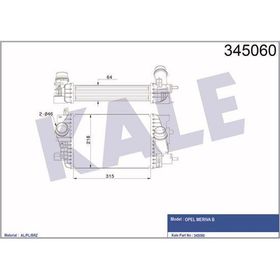 Kale 345060 Oto Turbo İnterkol Radyatörü