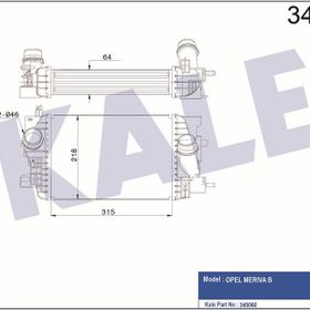 Kale 345060 Oto Turbo İnterkol Radyatörü