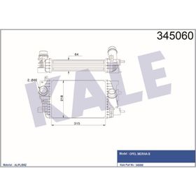 Kale 345060 Oto Turbo İnterkol Radyatörü