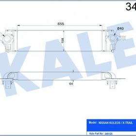 Kale 345125 Renault Koleos Koleos Xtrail Turbo Radyatörü