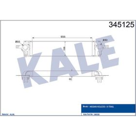 Kale 345125 Renault Koleos Koleos Xtrail Turbo Radyatörü