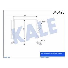 Kale 345425 Klima Radyatörü