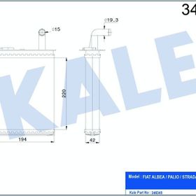 Kale 346345 Oto Kalorifer Radyatörü