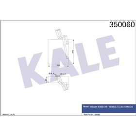 Kale 350060 Kubistar Renault Clio Kangoo Uyumlu Evaporator