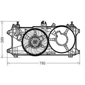 Kale 351340 Ford Connect Davlumbazlı Fan Motoru