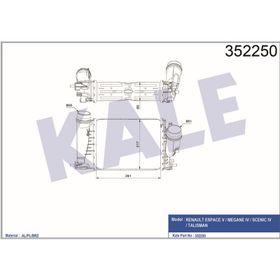 Kale 352250 Renault Megane IV Scenıc Talisman 1.6 DCI TCE 15- Turbo Radyatörü