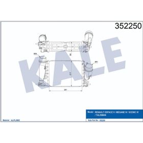 Kale 352250 Renault Megane IV Scenıc Talisman 1.6 DCI TCE 15- Turbo Radyatörü