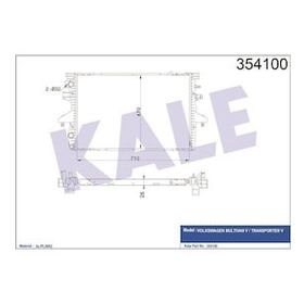 Kale 354100 Transporter V Multivan V 1.9TDI 2.0 03-09 MT Ac Nac Brazing 710x Su Radyatörü
