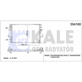 Kale 354100 Transporter V Multivan V 1.9TDI 2.0 03-09 MT Ac Nac Brazing 710x Su Radyatörü