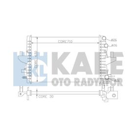 Kale 354100 Transporter V Multivan V 1.9TDI 2.0 03-09 MT Ac Nac Brazing 710x Su Radyatörü