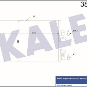 Kale 389200 Kng 06 05 1.5 Dci Al Al 520x328x16 Klima Kondenseri
