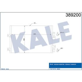 Kale 389200 Kng 06 05 1.5 Dci Al Al 520x328x16 Klima Kondenseri