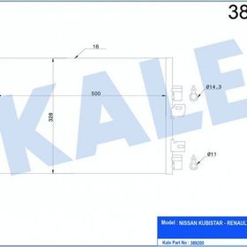 Kale 389200 Kng 06 05 1.5 Dci Al Al 520x328x16 Klima Kondenseri