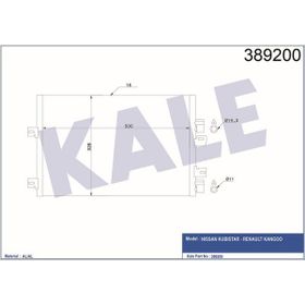 Kale 389200 Kng 06 05 1.5 Dci Al Al 520x328x16 Klima Kondenseri