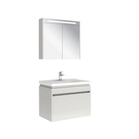 Kale 610100200490 Idea 2.0 80 cm Parlak Beyaz Tek Çekmeceli Banyo Dolabı