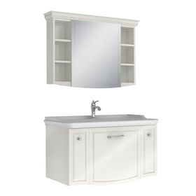 Kale Arte Plus 100 cm Parlak Beyaz Banyo Dolabı