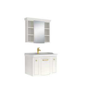 Kale Arte Plus 100 cm Parlak Beyaz Banyo Dolabı
