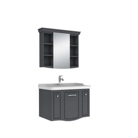 Kale Arte Plus 80 cm Mat Antrasit Banyo Dolabı