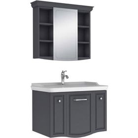 Kale Arte Plus 80 cm Mat Antrasit Banyo Dolabı