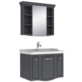 Kale Arte Plus 80 cm Mat Antrasit Banyo Dolabı