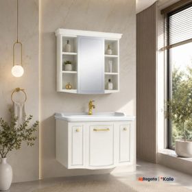 Kale Arte Plus 80 cm Parlak Beyaz Banyo Dolabı