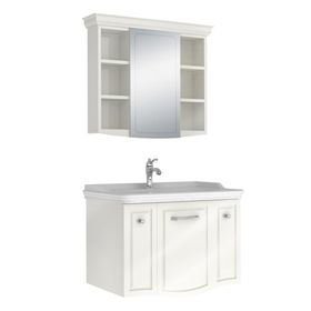 Kale Arte Plus 80 cm Parlak Beyaz Banyo Dolabı