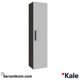 Kale Gris 40 cm Siyah Gri Banyo Boy Dolabı