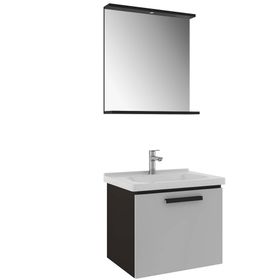 Kale Gris 80 cm Siyah-Gri Banyo Dolabı