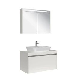 Kale Idea 2.0 100 cm Parlak Beyaz Tek Çekmeceli Banyo Dolabı Takımı