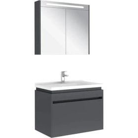 Kale Idea 2.0 65 cm Parlak Antrasit Tek Çekmeceli Banyo Dolabı Takımı
