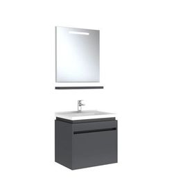 Kale Idea 2.0 65 cm Parlak Antrasit Tek Çekmeceli Banyo Dolabı Takımı