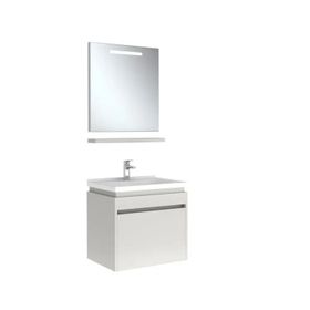 Kale Idea 2.0 65 cm Parlak Beyaz Tek Çekmeceli Banyo Dolabı Takımı