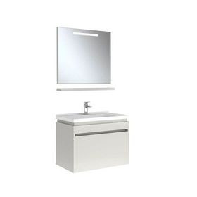 Kale Idea 2.0 80 cm Parlak Beyaz Tek Çekmeceli Banyo Dolabı Takımı