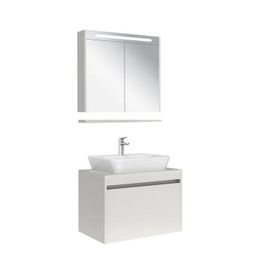 Kale Idea 2.0 80 cm Parlak Beyaz Tek Çekmeceli Banyo Dolabı Takımı