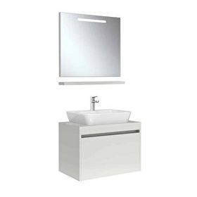 Kale Idea 2.0 80 cm Parlak Beyaz Tek Çekmeceli Banyo Dolabı Takımı