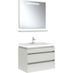 Kale Idea 2.0 80 cm Parlak Beyaz Tek Çekmeceli Banyo Dolabı Takımı