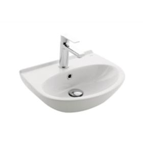 Kale Indigo 45x35 cm Armatür Delikli Beyaz Lavabo