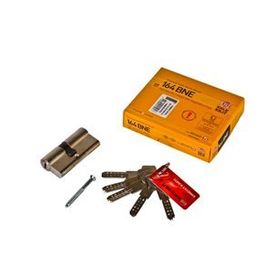 Kale Kilit 164 BNE Bilyalı 68 mm Emniyet Kartlı Nikel Kilit Göbeği