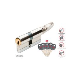 Kale Kilit 164 Cec M Mandallı Topuzlu 40+10+40 90 mm Kilit Göbeği