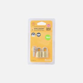 Kale Kilit 2 x 20 mm Ortak Anahtarlı Pirinç Asma Kilit