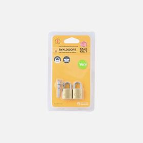 Kale Kilit 2 x 20 mm Ortak Anahtarlı Pirinç Asma Kilit