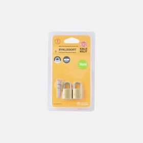 Kale Kilit 2 x 20 mm Ortak Anahtarlı Pirinç Asma Kilit