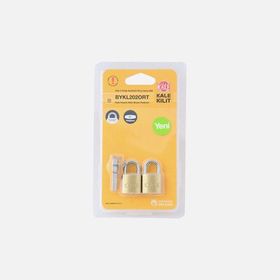 Kale Kilit 2 x 20 mm Ortak Anahtarlı Pirinç Asma Kilit