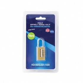 Kale Kilit Pirinç 4 Şifreli 30 mm Asma Kilit