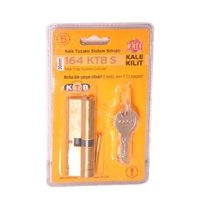 Kale Kilit Tuzaklı Çelik Pimli Silindir 90 mm Sarı Kapı Kilidi