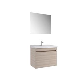 Kale Krea 80 cm Kapaklı Takım Beyaz Banyo Dolabı
