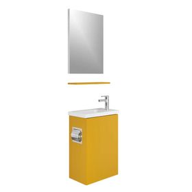 Kale Minimalist 50 cm Hardal Banyo Dolabı