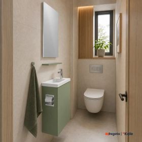 Kale Minimalist 50 cm Yeşil Banyo Dolabı