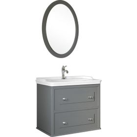 Kale Miro 80 cm Mat Gri Banyo Dolabı