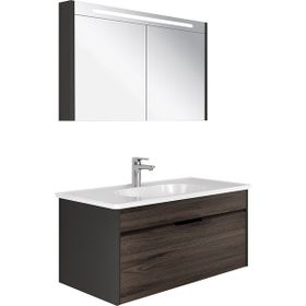 Kale Motion 100 cm Antrasit Ceviz Banyo Dolabı
